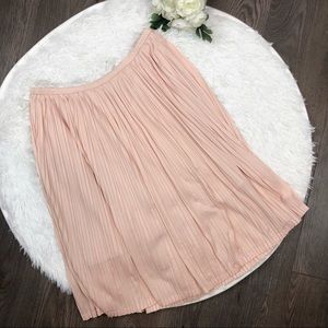 Mossimo Pink Pleated Midi Skirt Size XS